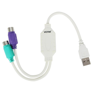 Переходник 2хPS/2 (F) - USB (M)  VCOM VUS7057  купить в Инфотех