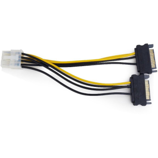 Переходник питания 2xSATA->PCI-Express 8pin, для подключения в/к PCI-Е (8pin)   Cablexpert  CC-PSU-83  купить в Инфотех
