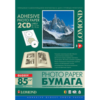 Lomond 1xA4 наклейки для 2СD глянец, 85г/м2  купить в Инфотех