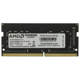 Модуль памяти 4Gb SO-DIMM DDR4 2666MHz AMD R744G2606S1S-U купить в Инфотех Модуль памяти 4Gb SO-DIMM DDR4 2666MHz AMD R744G2606S1S-U купить в Инфотех