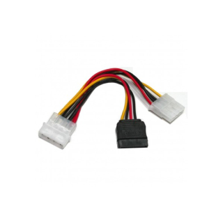 Кабель питания SATA molex 4pin -> molex4pin+sata 15pin 15см Gembird/Cablexpert (CC-SATA-PSY2)  купить в Инфотех