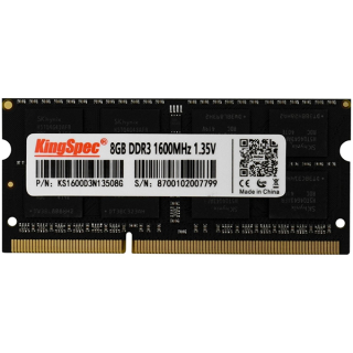 Модуль памяти 8GB SO-DDR3L 1600MHz Kingspec KS1600D3N13508G  1.35v  купить в Инфотех