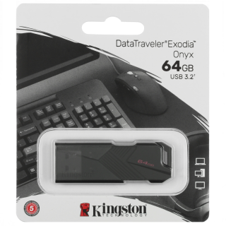 Флеш драйв 64GB Kingston Exodia Onyx DTXON/64GB  USB3.2 черный  купить в Инфотех