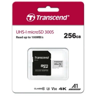 Карта памяти 256Gb microSDXC Transcend TS256GUSD300S-A + adapter   Class10  купить в Инфотех