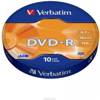Диски DVD-R Verbatim 4.7Gb 16-х, 10шт. Shrink купить в Инфотех Диски DVD-R Verbatim 4.7Gb 16-х, 10шт. Shrink купить в Инфотех