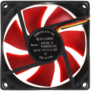 Вентилятор 80x80x25мм XILENCE Performance C  XPF80.R  80мм  3-pin + 4-pin (Molex)  купить в Инфотех