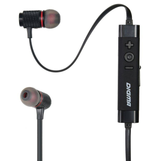 Беспроводная гарнитура Digma BT-05 черный/красный вкладыши Bluetooth  купить в Инфотех