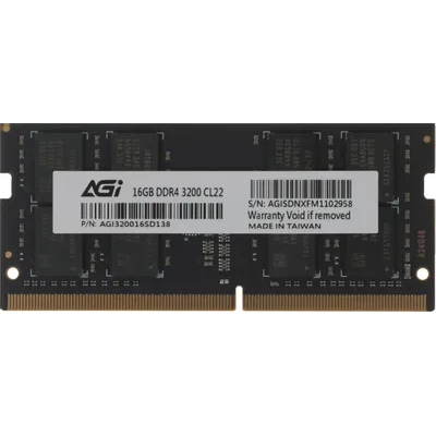 Модуль памяти 16GB SO-DIMM DDR4 3200MHz AGi SD138  AGI320016SD138    купить в Инфотех