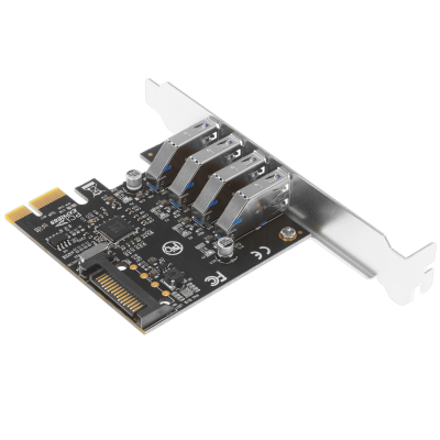 Контроллер 4xUSB3.0 PCI-E   Exegate EXE-314  доп.питание SATA  купить в Инфотех