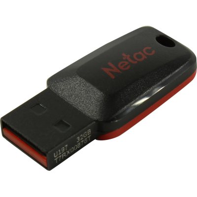 Флеш драйв 32GB Netac U197   NT03U197N-032G-20BK   USB2.0     купить в Инфотех