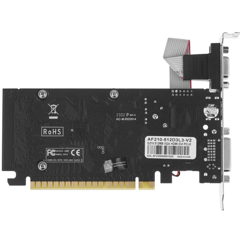 Видеокарта 512Mb GF210 AFOX  AF210-512D3L3-V2  купить в Инфотех