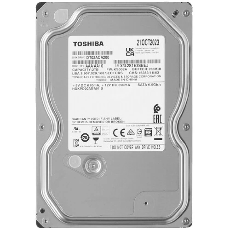 Жесткий диск 2Tb Toshiba DT02  DT02ACA200  SATA  7200rpm  256Mb  купить в Инфотех