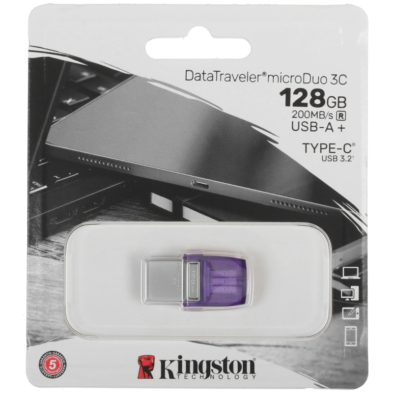 Флэш драв 128Gb KINGSTON DTDUO3CG3/128GB  USB3.2  купить в Инфотех