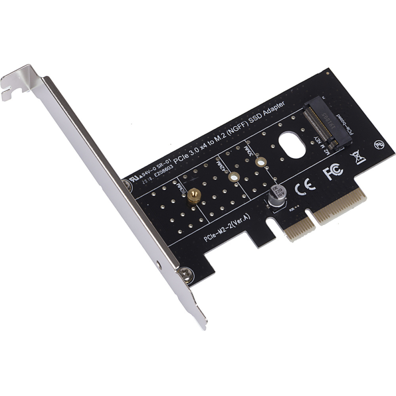 Адаптер PCI-E -> M.2  NGFF для SSD  с радиатором  купить в Инфотех