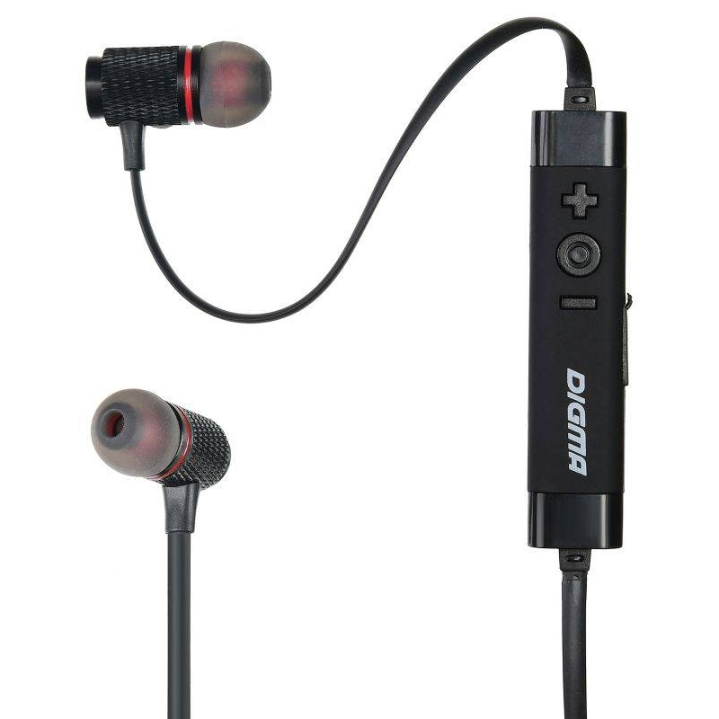Беспроводная гарнитура Digma BT-05 черный/красный вкладыши Bluetooth  купить в Инфотех