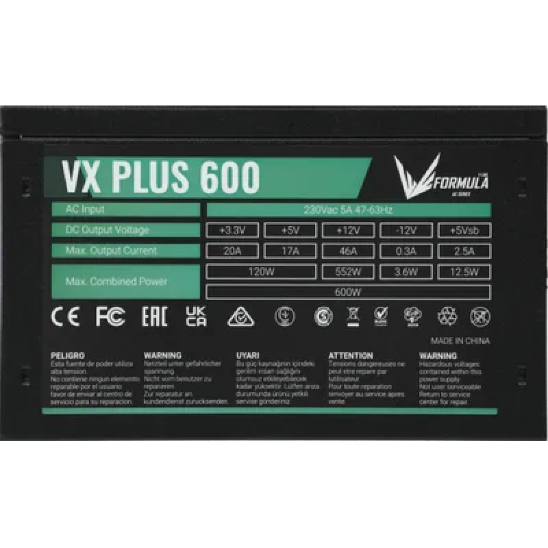 Блок питания 600W Formula AC VX-600 PLUS  120mm  купить в Инфотех