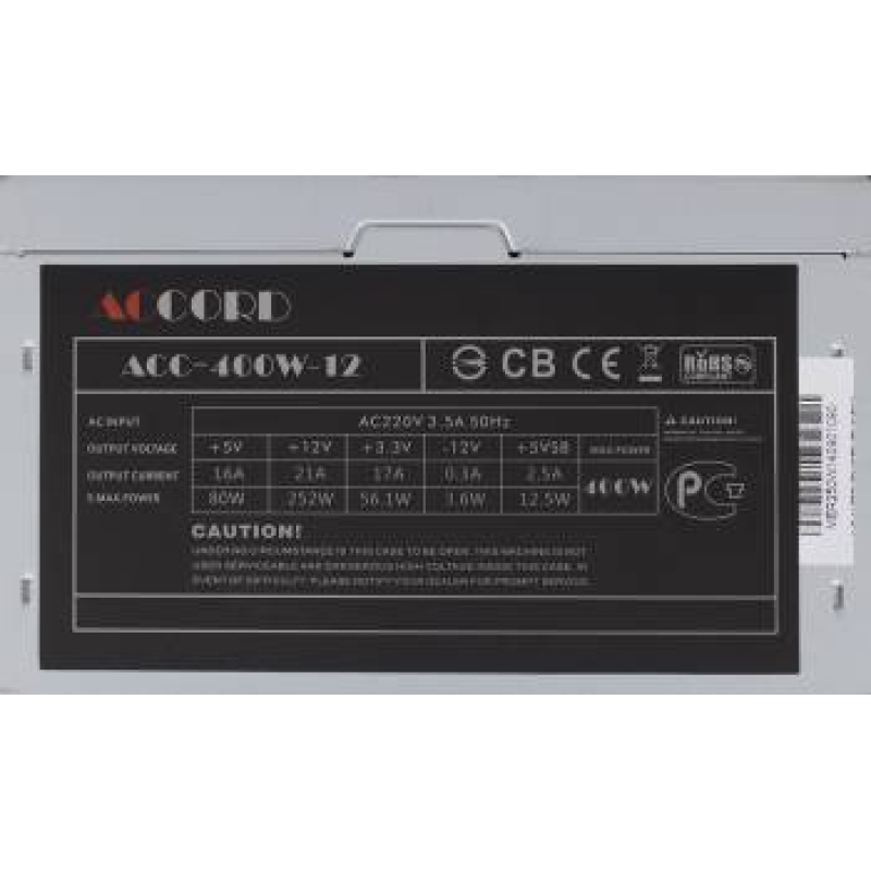 Блок питания 400W Accord ACC-400W-12  купить в Инфотех