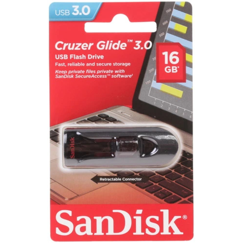 Флеш Драйв 16Gb SanDisk Cruzer Glide SDCZ600-016G-G35   USB3.0  купить в Инфотех