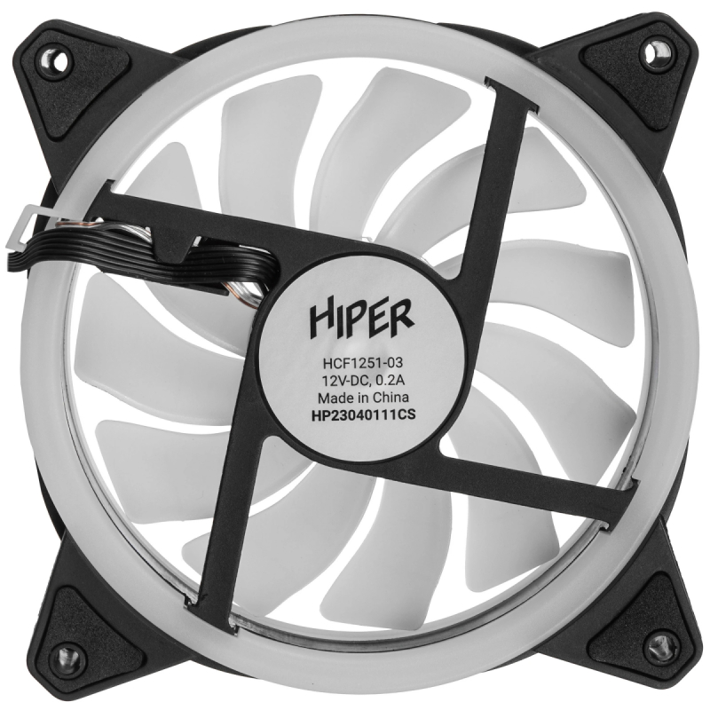 Вентилятор 120x120x25 HIPER HCF1251-03  RGB  3+4PIN  купить в Инфотех