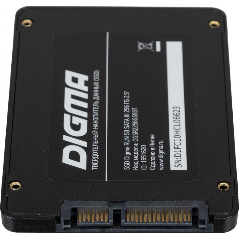 Накопитель SSD 256Gb Digma Run S9/Y2 DGSR2256GS93T   2.5"  SATA3  купить в Инфотех