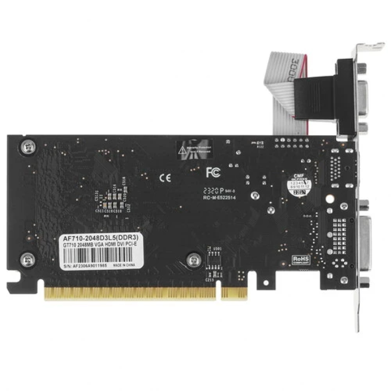 Видеокарта 2Gb GT710 AFOX AF710-2048D3L5-V3   DDR3   купить в Инфотех