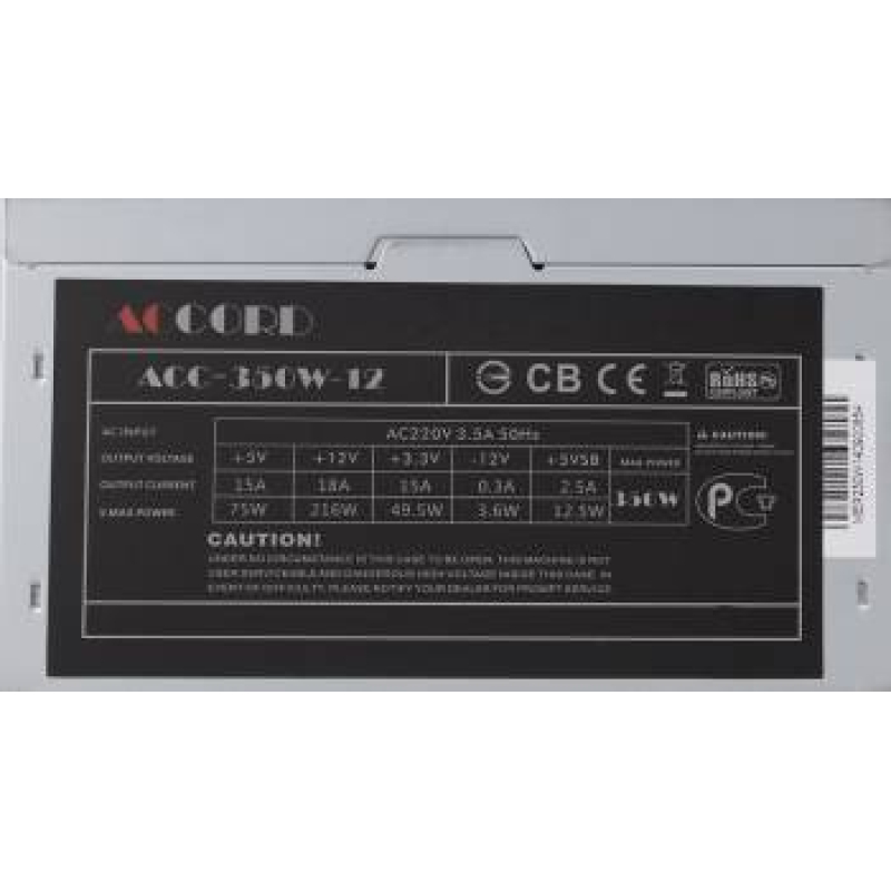 Блок питания 350W Accord ACC-350W-12  купить в Инфотех