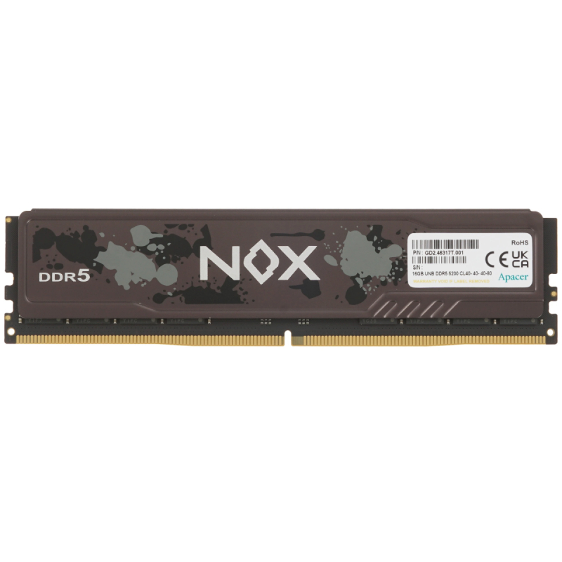 Модуль памяти 16GB DDR5 5200MHz Apacer NOX  AH5U16G52C522MBAA-1  купить в Инфотех