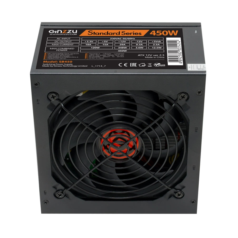 Блок питания 450W GiNZZU SB450  12cm  купить в Инфотех
